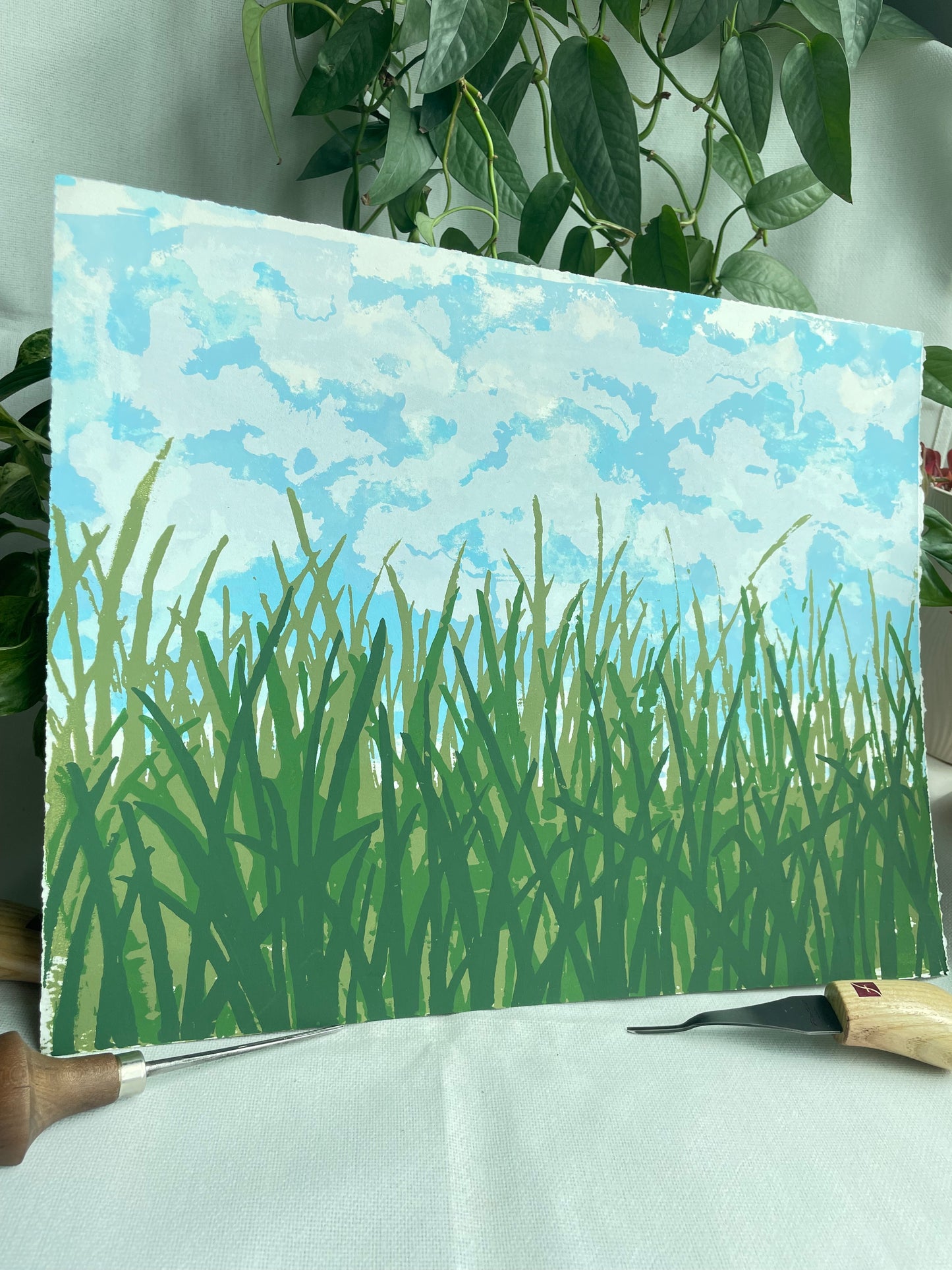 Grass | Original Art | Limited Edition Hand-pulled Screen print by R. Glazier