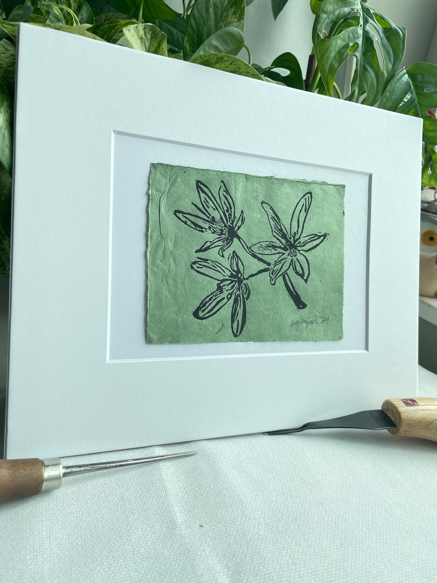 Crow Poison on handmade Lokta paper