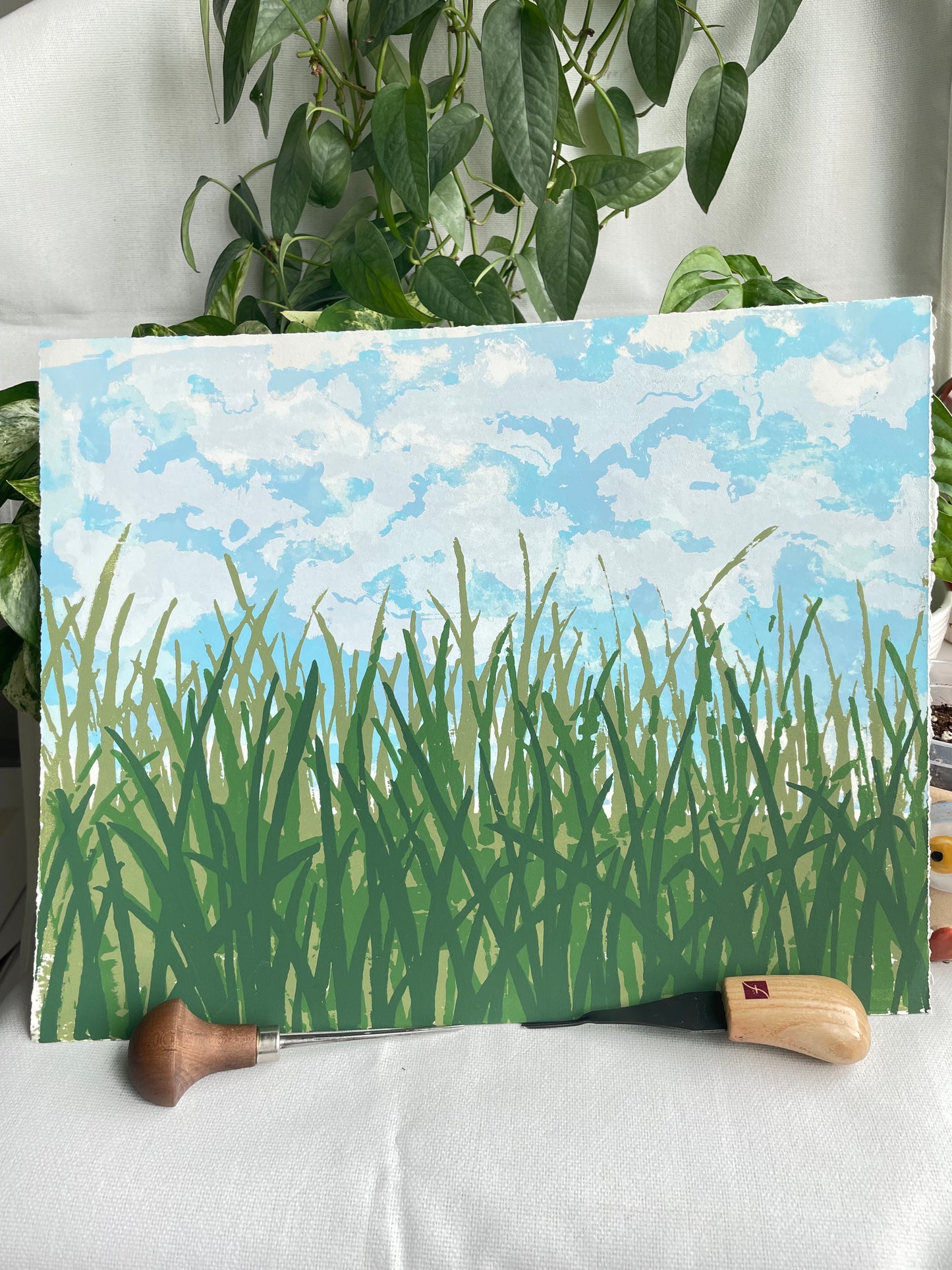 Grass | Original Art | Limited Edition Hand-pulled Screen print by R. Glazier