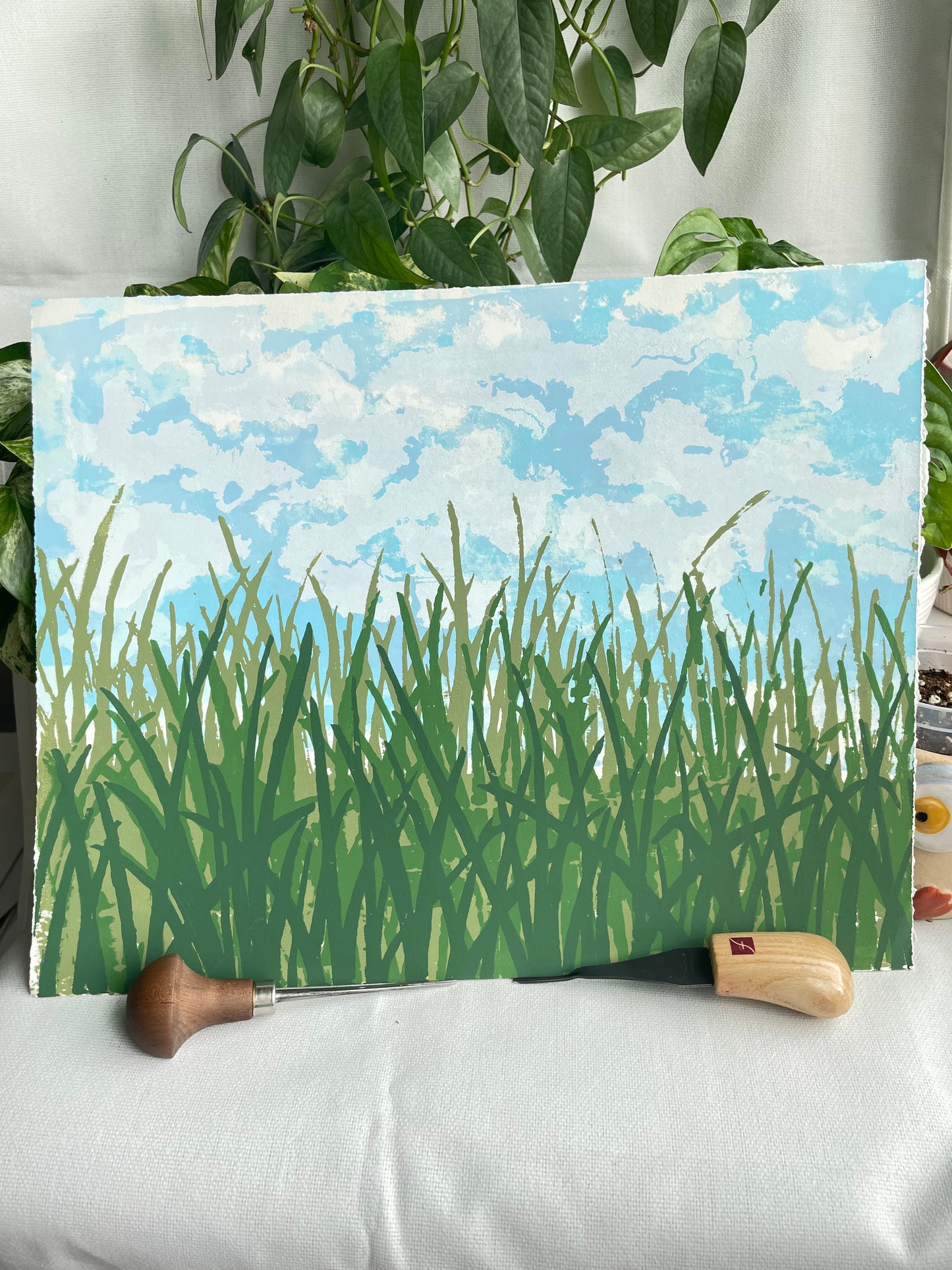 Grass | Original Art | Limited Edition Hand-pulled Screen print by R. Glazier