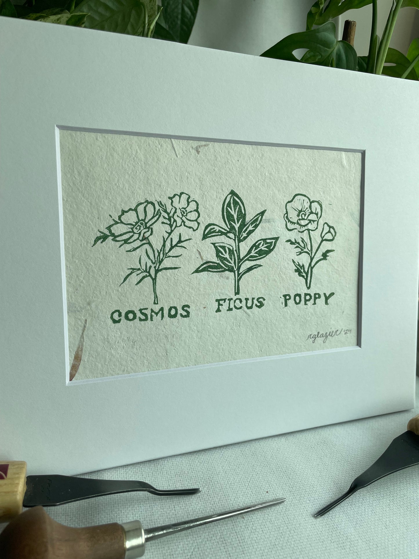 Spring Flowers matted to 8x10”