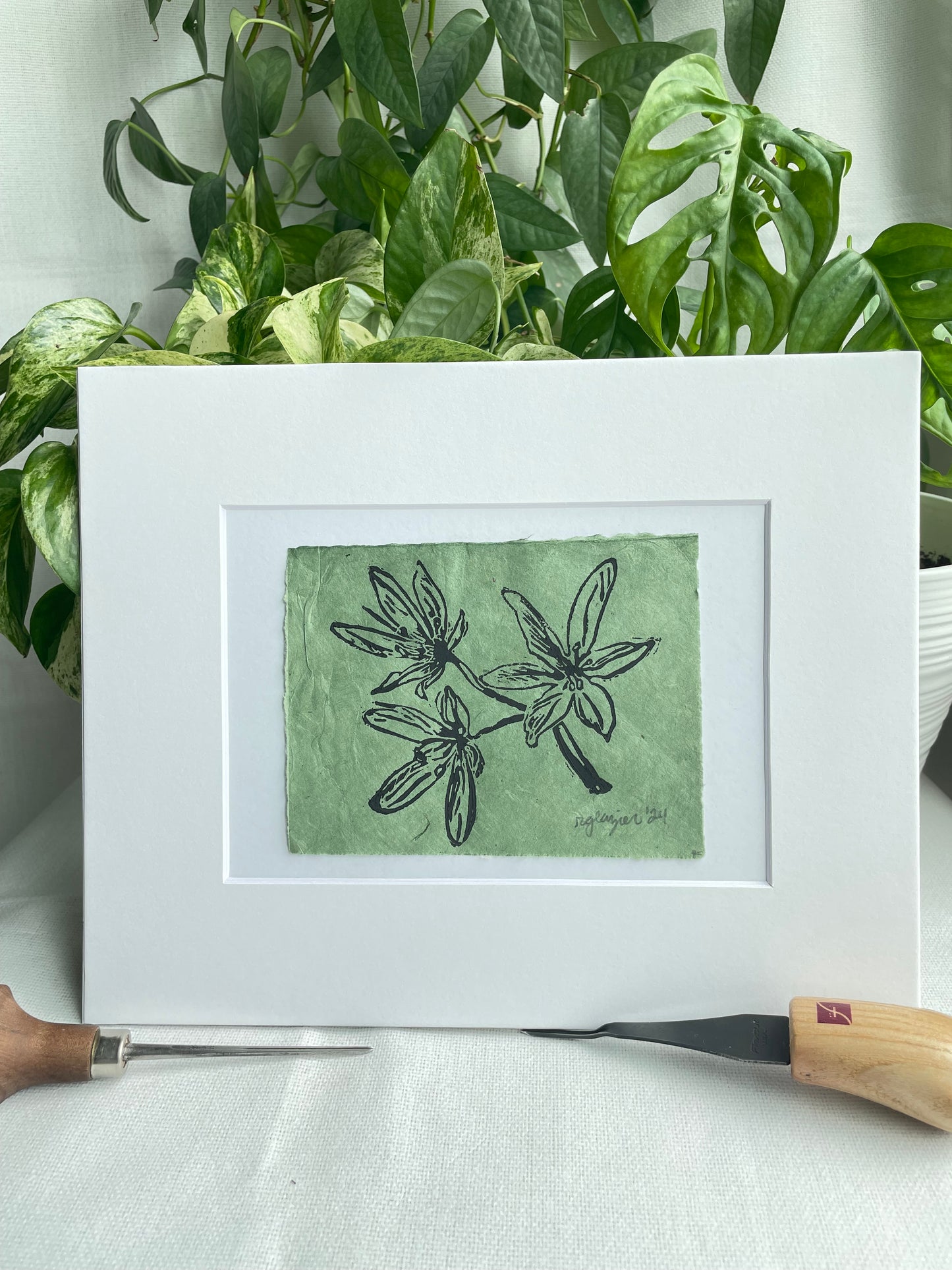 Crow Poison on handmade Lokta paper