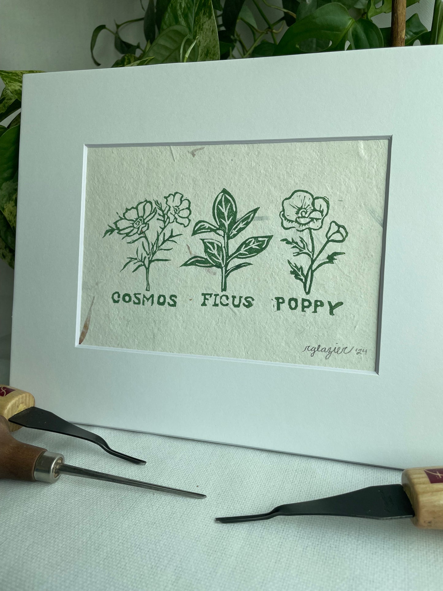 Spring Flowers matted to 8x10”