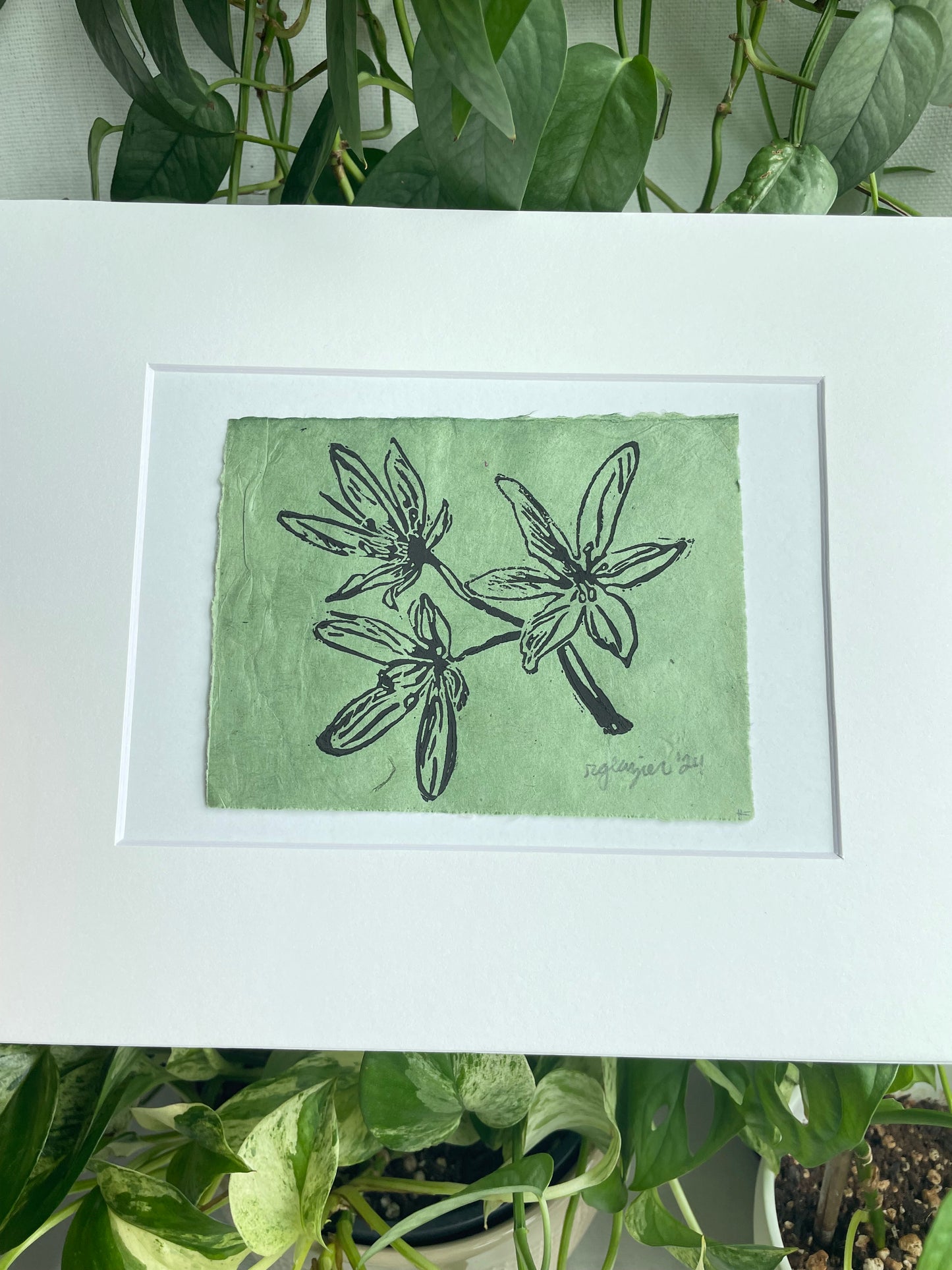 Crow Poison on handmade Lokta paper
