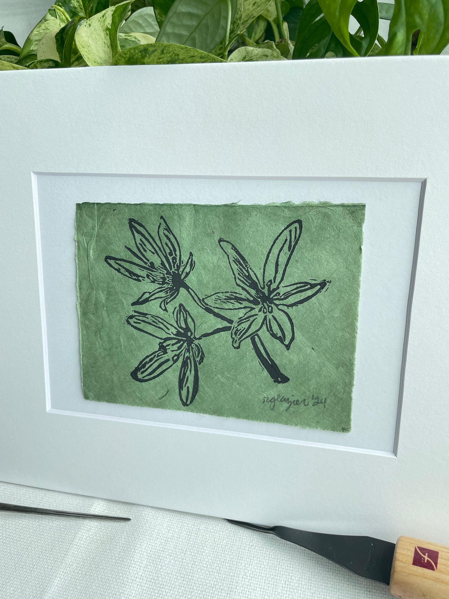 Crow Poison on handmade Lokta paper