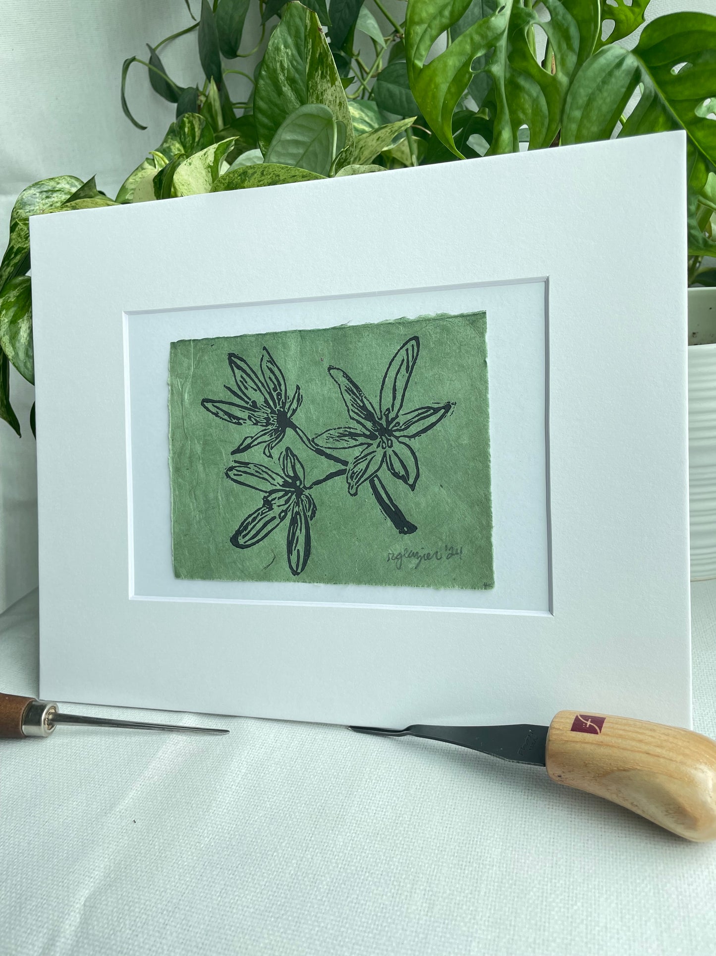 Crow Poison on handmade Lokta paper