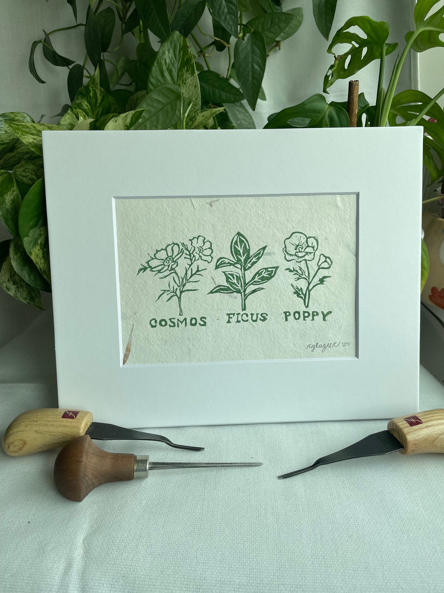 Spring Flowers matted to 8x10”