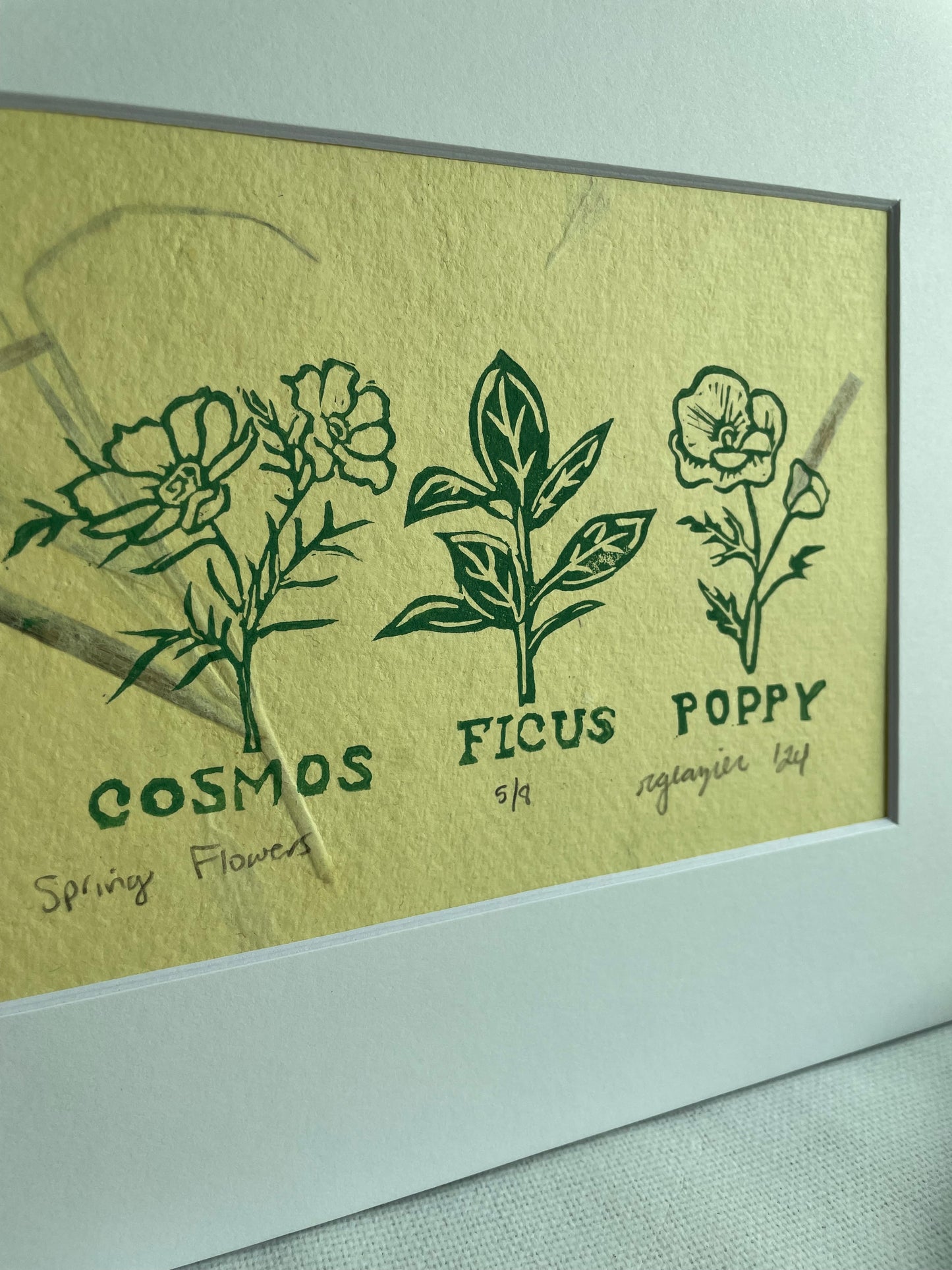 Spring Flowers matted to 8x10”