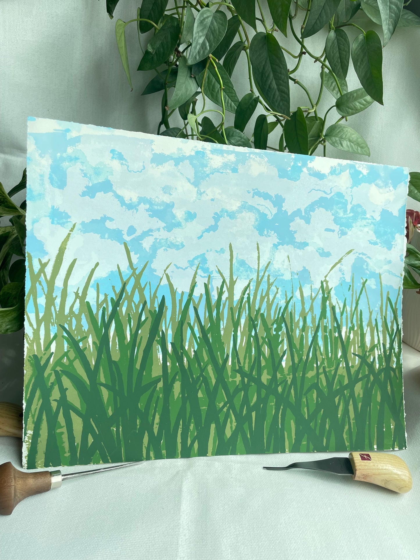 Grass | Original Art | Limited Edition Hand-pulled Screen print by R. Glazier