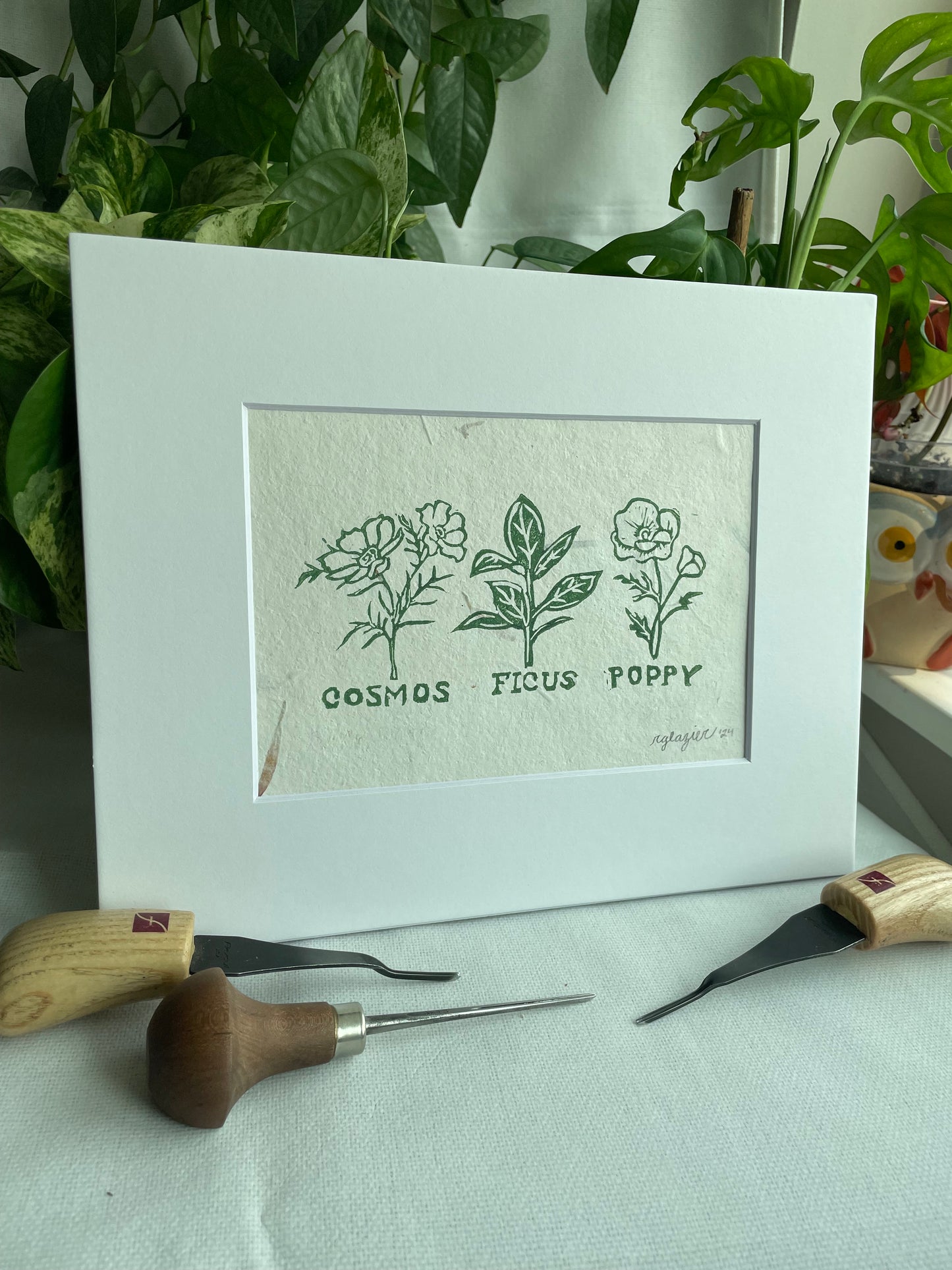 Spring Flowers matted to 8x10”